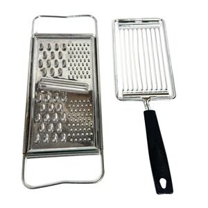 VTG Ekco Cheese Grater Tomato Slicer Set Kitchen Utensils Stainless Steel Handle